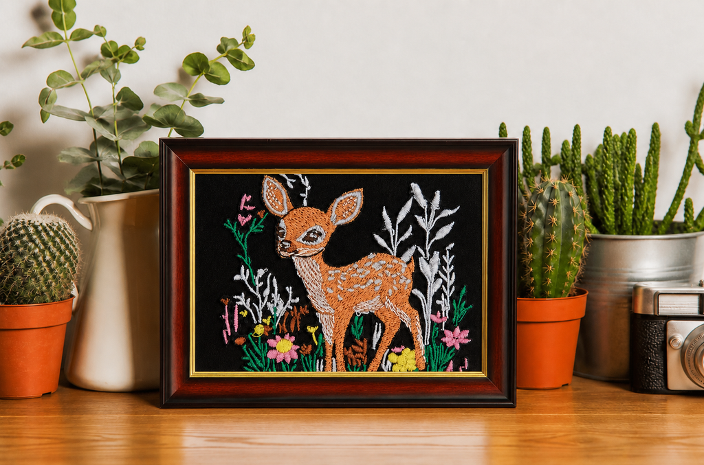 Bambi Standing Flowers