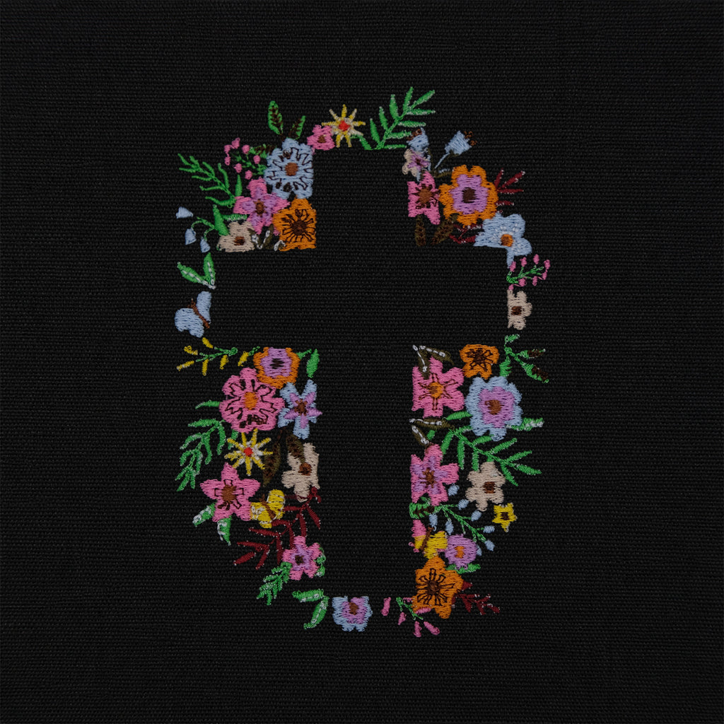 Flower Silhouette Cross