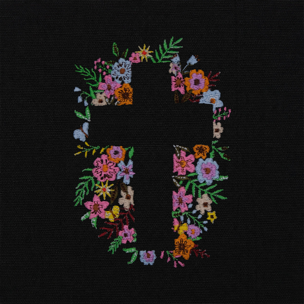 Flower Silhouette Cross