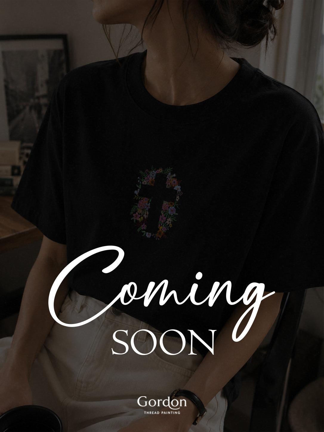 Flower Silhouette Cross