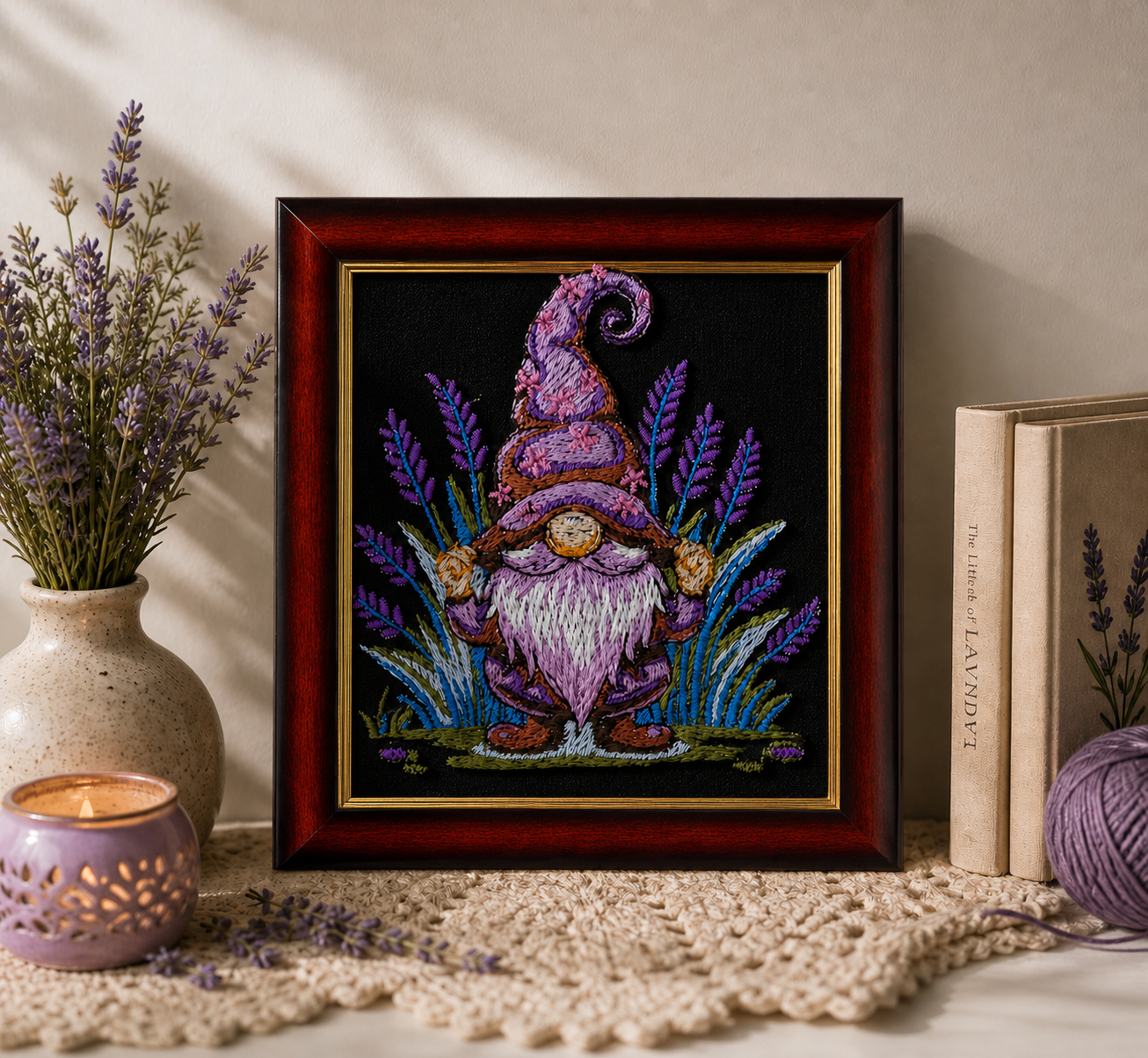 Lavender Flower Gnome